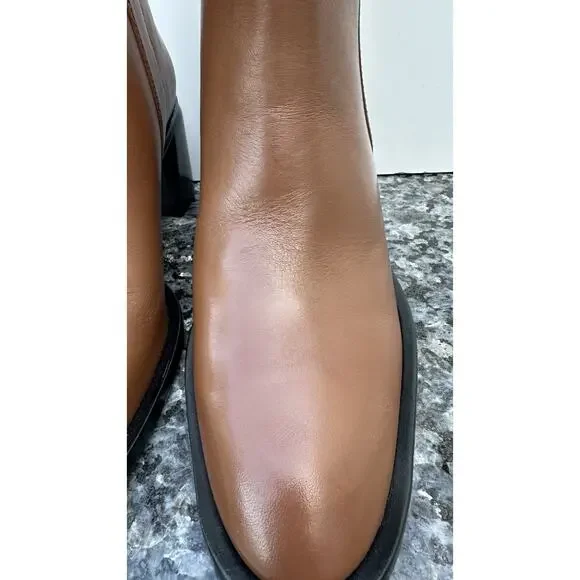 Everlane The Outlaw Boot Saddle Brown Leather Boots Size 9 - Picture 7 of 13